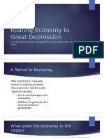 Roaring Economy To Great Depression