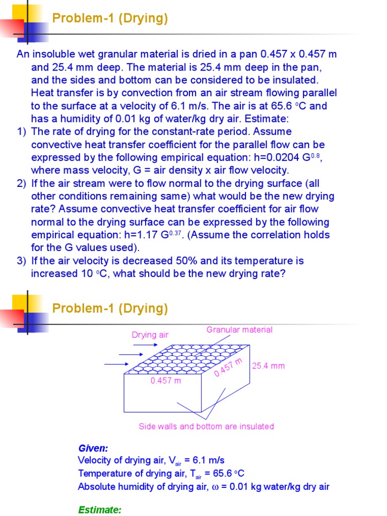 Drying Rate Calculations for Granular Material | PDF | Heat Transfer ...