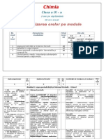 Chimia: Repartizarea Orelor Pe Module