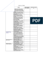 Checklist BPM requisitos construcción instalaciones