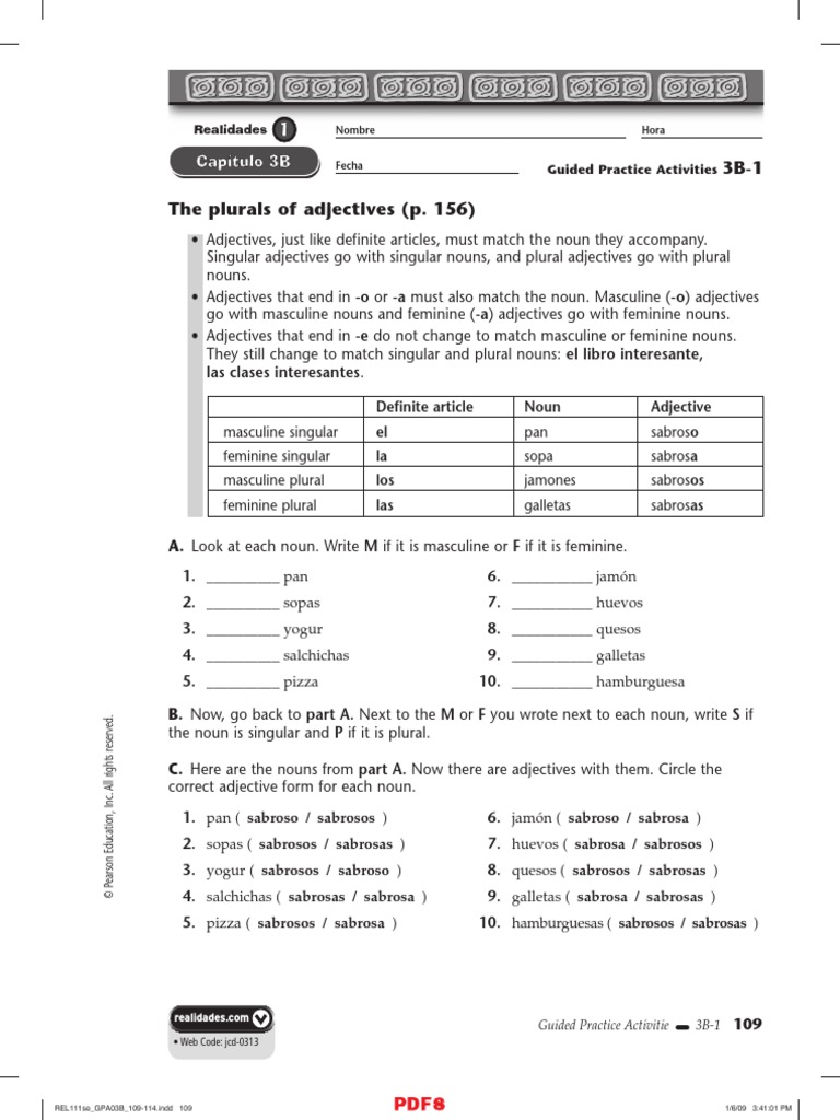 3b Gramatica Pink Packet Grammatical Gender Noun