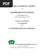 Technical Seminar Report: Non Destructive Testing