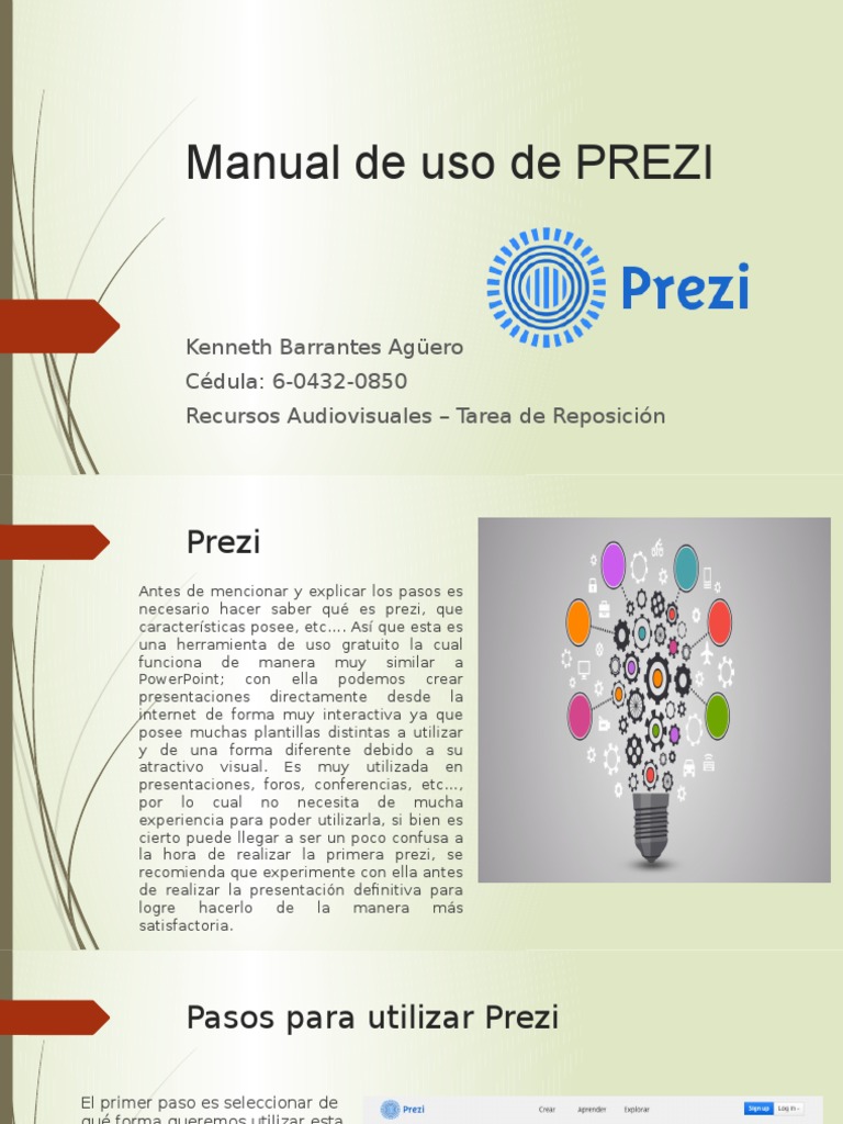Guía para usar Prezi paso a paso | PDF | Foro de Internet | Herramientas