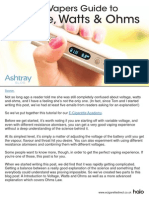 Vapers Guide To Voltage Watts Ohms