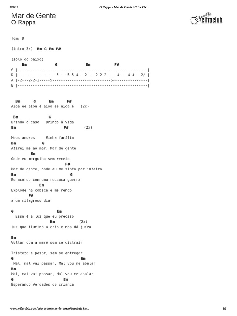 O Rappa - Mar de Gente | PDF