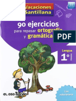 90 Ejercicios Para Repasar Ortografía y Gramática 1ro Primaria - JPR504