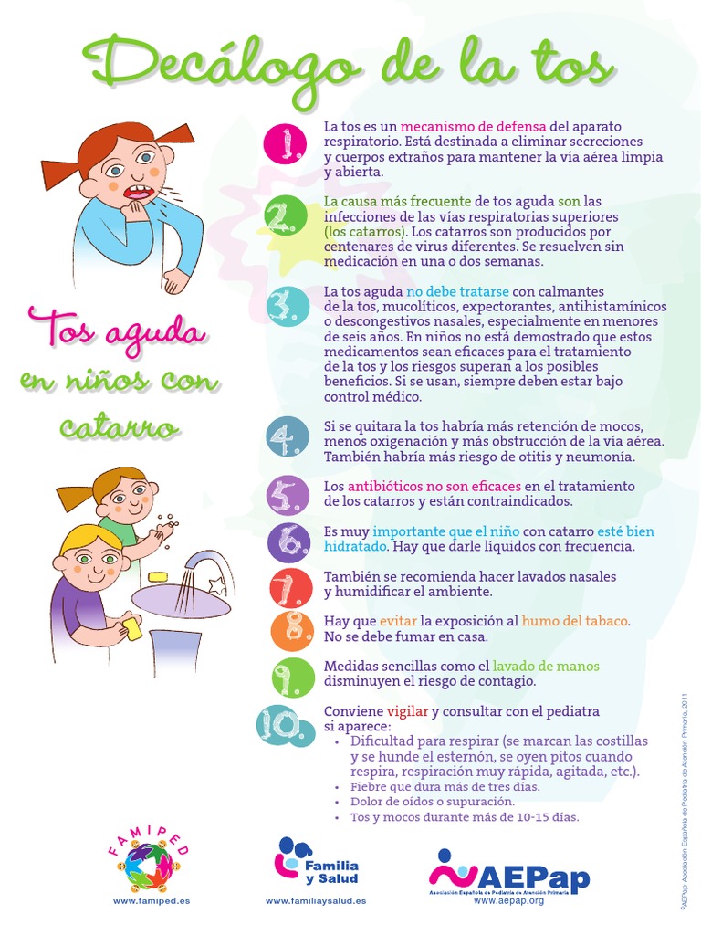Tos aguda en niños: guía y cuidados | PDF
