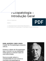 Aula 01 - Introdução e Ordenação Dos Fenomenos em Psicopatologiaa