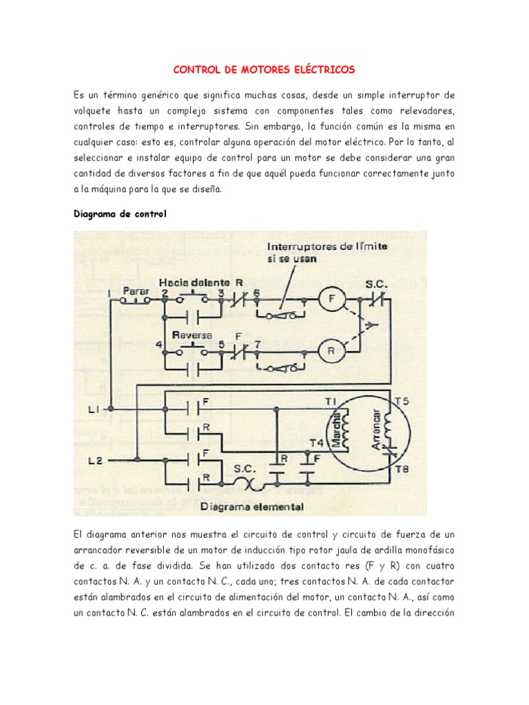 Control de Motores Eléctricos | PDF | Corriente eléctrica | Motor eléctrico