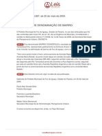 Decreto 18887 2009 Foz Do Iguacu PR