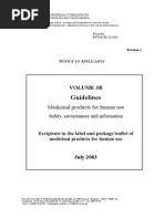 Excipients Labelling Guidelines EU | PDF