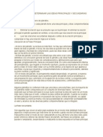 Estrategias para Determinar Las Ideas Principales y Secundarias en Un Párrafo