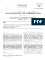 Numerical solutions of 2-D steady incompressible flow over a backward-facing step, Part I