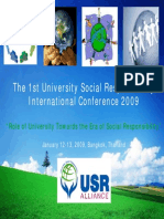 The 1st University Social Responsibility International Conference 2009