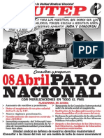 Afiche Paro 8 Abril