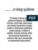 Auditorium Design Guidelines
