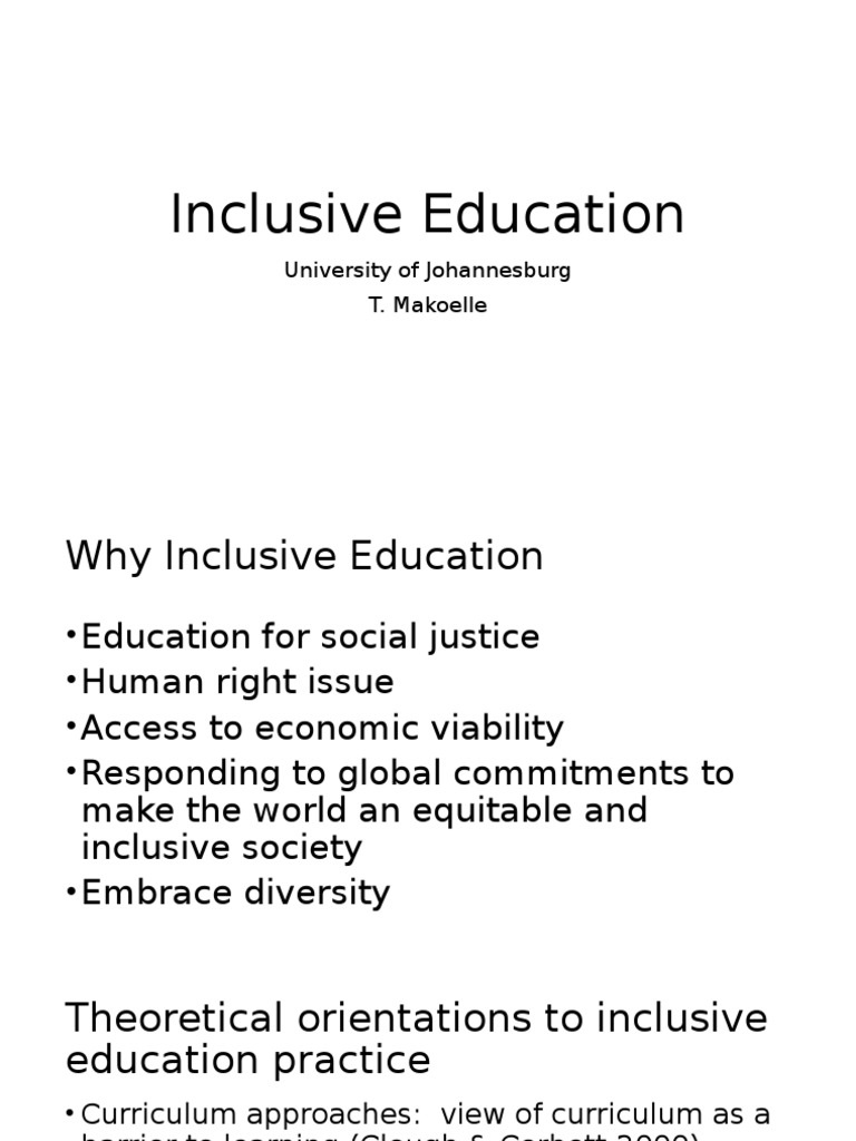 Inclusive Education PDF Constructivism (Philosophy Of Education