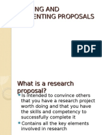 Writing and Presenting Proposals