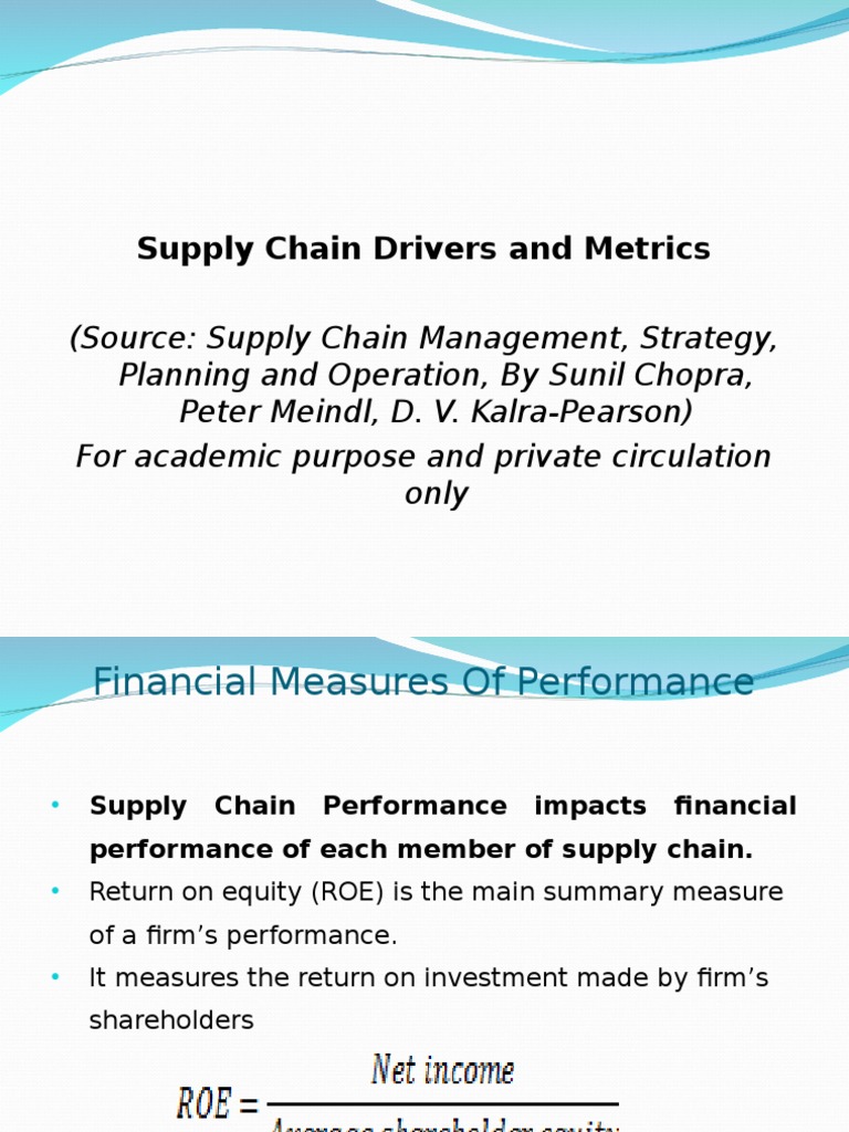 Supply Chain Performance Metrics | PDF | Barcode | Supply Chain Management