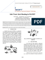 Safe Trust Alert Routing in MANET