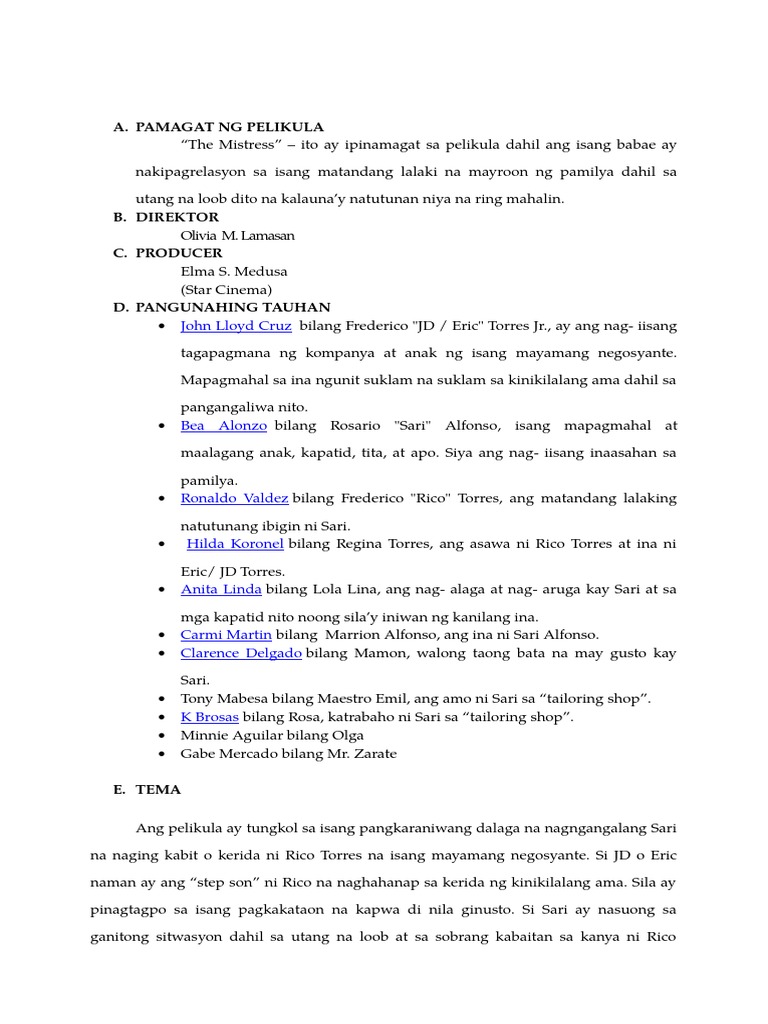 Suring - Pelikula FINAL | PDF