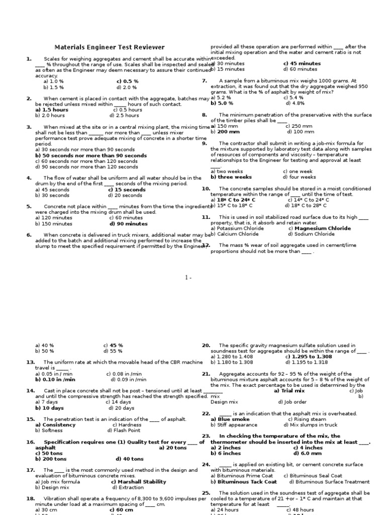 36655099 Materials Engineer Test Reviewer 1 Asphalt Concrete