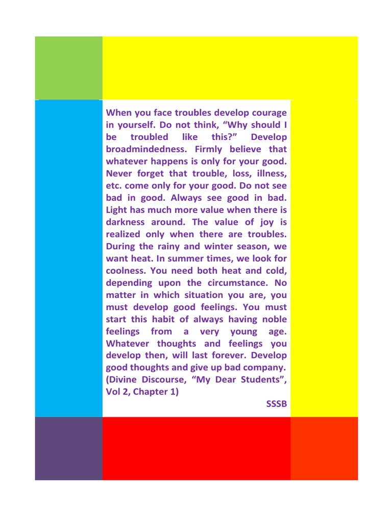 Sai Thoughts 098 | PDF