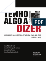 Tenho Algo A Dizer - Memórias Da Unesp