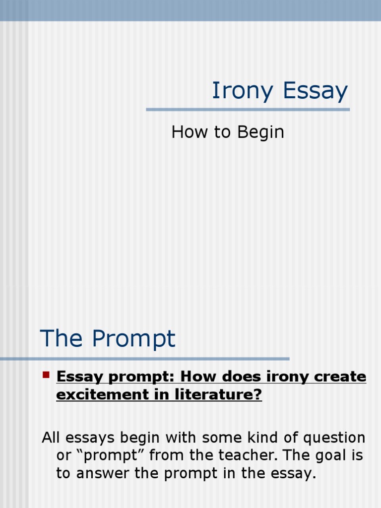 irony essay titles