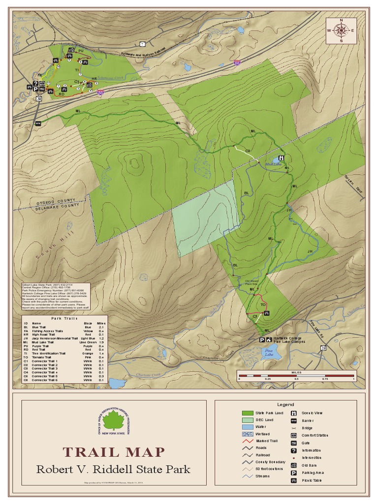 Robert V. Riddell State Park Trail Map | PDF | Travel | Art
