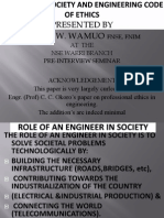 Engineer in Society and Engineering Code of Ethics Revision