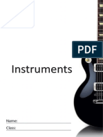 Instruments (Tone Colour) - Student Workbook