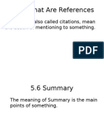 5.1 What Are References: References, Also Called Citations, Mean The Action of Mentioning To Something