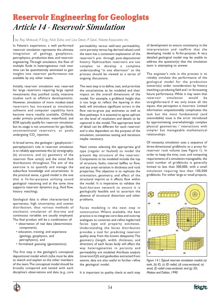 Reservoir Simulation Basics | PDF | Science & Mathematics