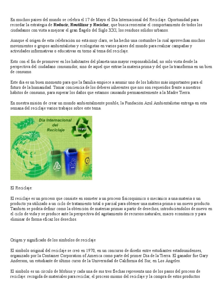 Letreros de Reciclaje para Imprimir | PDF | Reciclaje | El plastico
