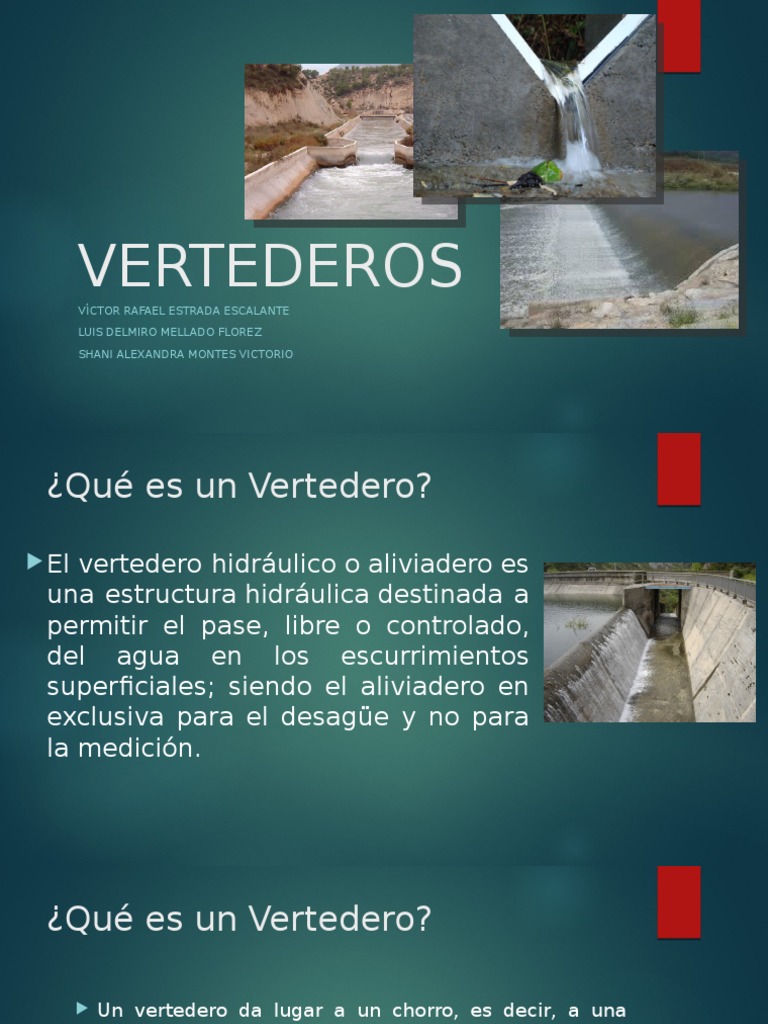 Tipos y Funciones de Vertederos Hidráulicos | PDF | Represa | Hidrología