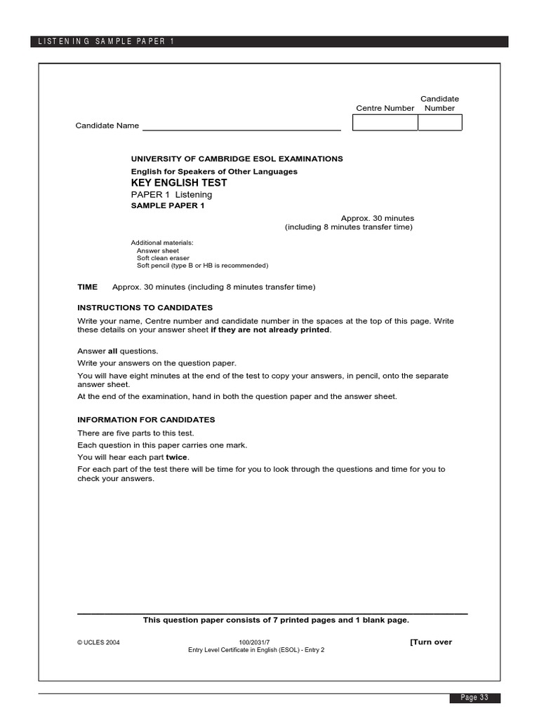Sample Paper L Ket | PDF | Further Education