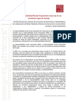 La Responsabilidad Social Corporativa Como Eje de Un Excelente Lugar de Trabajo.