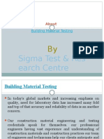 Sigma Test & Res Earch Centre: Building Material Testing