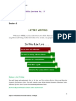 NPTEL- Effective Business Letter Writing