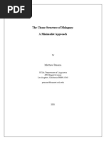 The Clause Structure of Malagasy - A Minimalistic Approach - Matthew Pearson - UCLA 2001