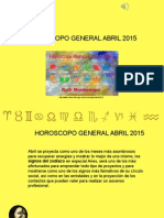 Horóscopo General para Abril 2015