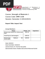 Impact Test Lab Report