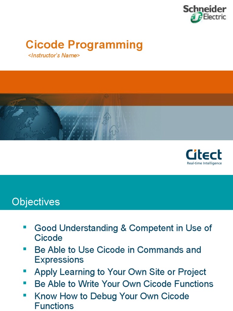 Vijeo Cicode Course v7 | PDF | Parameter (Computer Programming) | Array ...