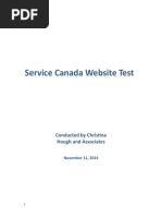 Usability Report - Service Canada
