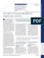 English court's approach to foreign illegality in contract disputes