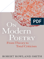 Rowland Smith- On Modern Poetry