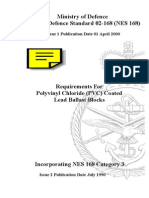 NES 168 Requirements For Polyvinyl Chloride (PVC) Coated Lead Ballast Blocks Category 3