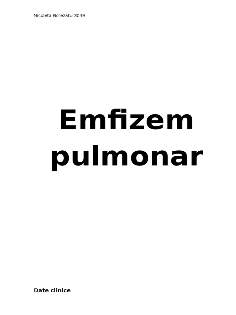 Emfizem Pulmonar | PDF