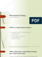 Writing A Persuasive Essay